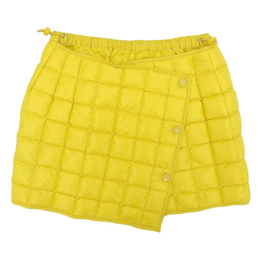 極美品▲MONCLER モンクレール 2022年製 I10932D00001 GONNA 巻きスカート パデッド ミニ ダウンスカート イエロー 38 正規品 レディース MONCLER（モンクレール） 極美品△MONCLER 2022年製 I10932D00001