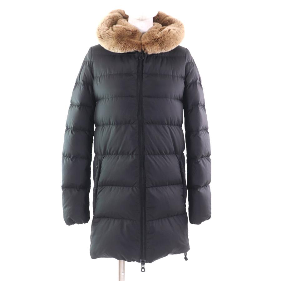 デュベティカ ダウンコート カリスドゥエ ファーフード ブラック 黒 42