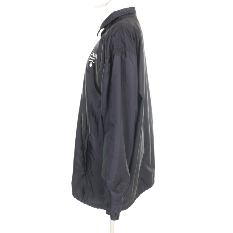 極美品★PRADA プラダ 2021年製 29Z021 Re Nylon ロゴ入り コーチジャケット ナイロンジャケット ブラック 40 イタリア製 正規品 レディース brand-td-store_00037565