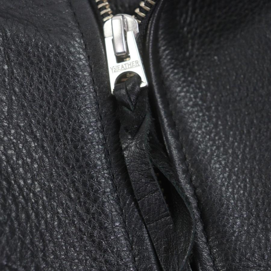 美品▽Y'2 LEATHER ワイツーレザー SR-39 牛革 ステアオイル ダブル