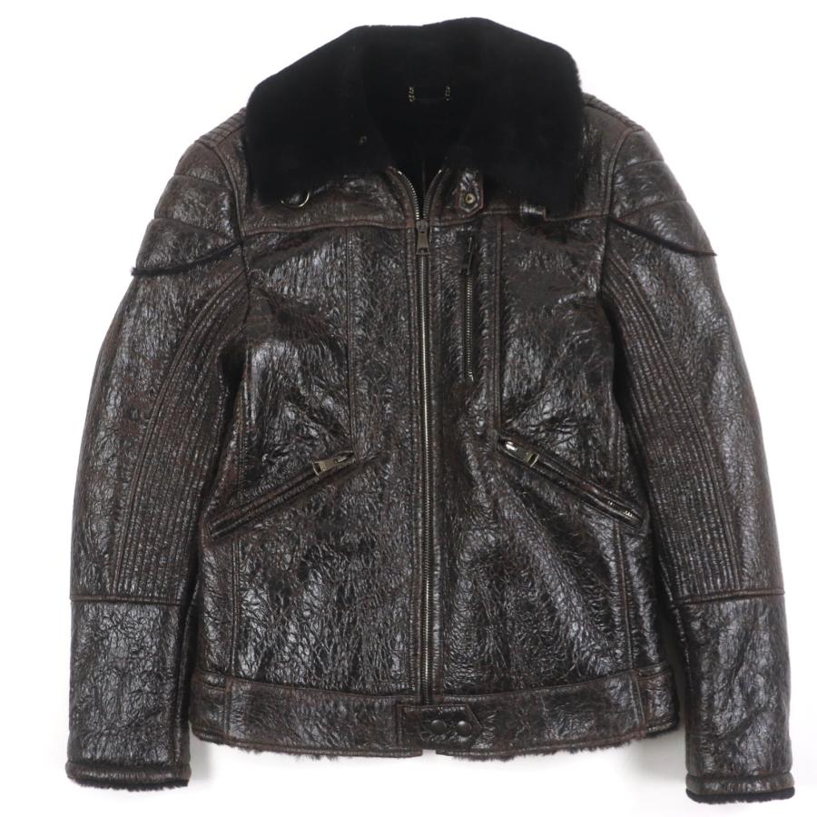 極美品▽DOLCE&GABBANA ドルチェ＆ガッバーナ FUPF9 ラムスキン 