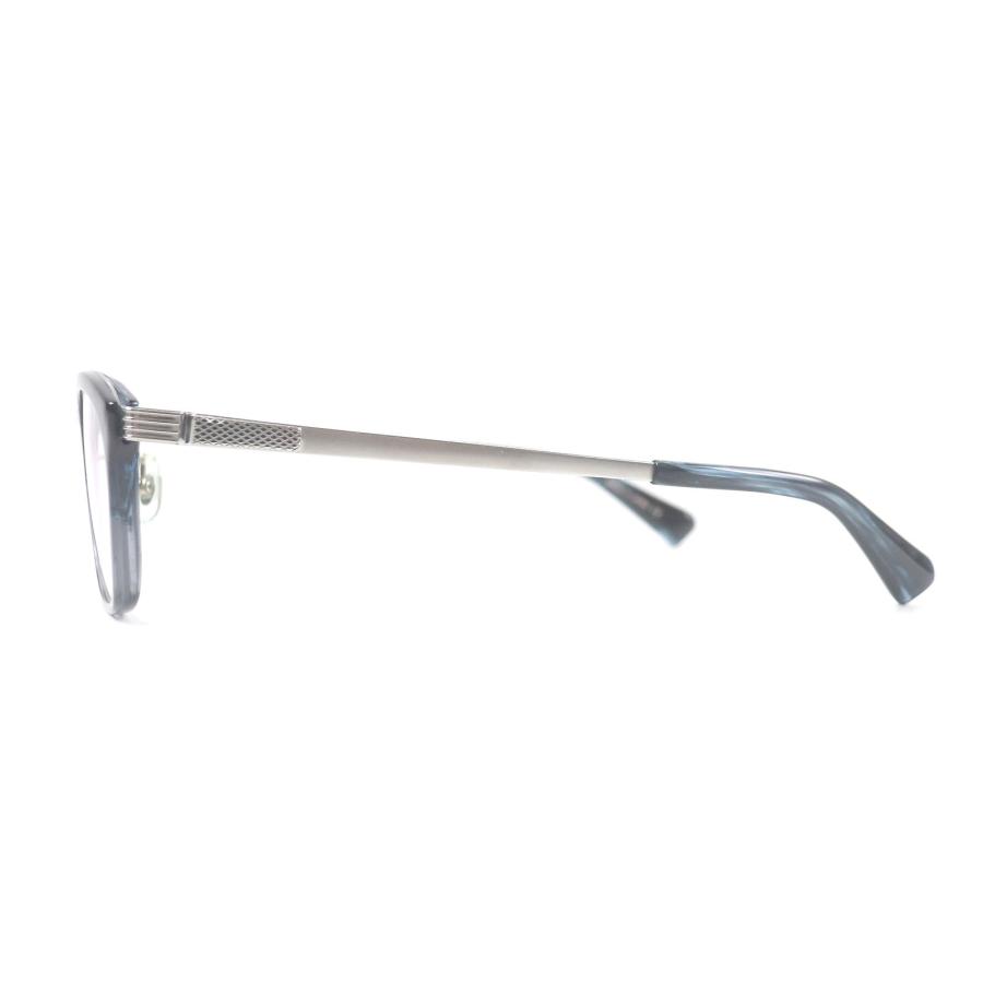 極美品□Opticien Loyd オプティシァンロイド LY-01 マーブル ウェリントン メガネ 眼鏡 アイウェア ネイビー 51□21-143 日本製 メンズ 00037682-01.jpg