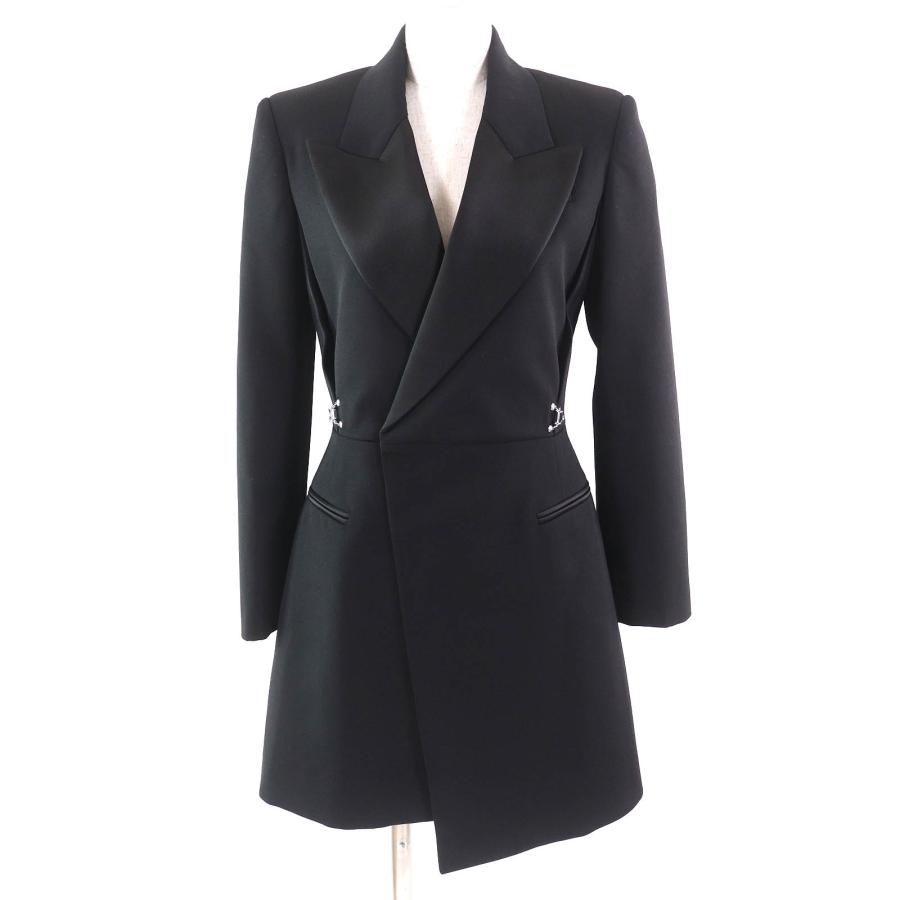 極美品△Alexander McQueen アレキサンダーマックイーン 2022年製 709972 ウール シルク ピークドラペル タキシードジャケット 36 正規品 極美品△Alexander McQueen アレキサンダーマックイーン 2022年製