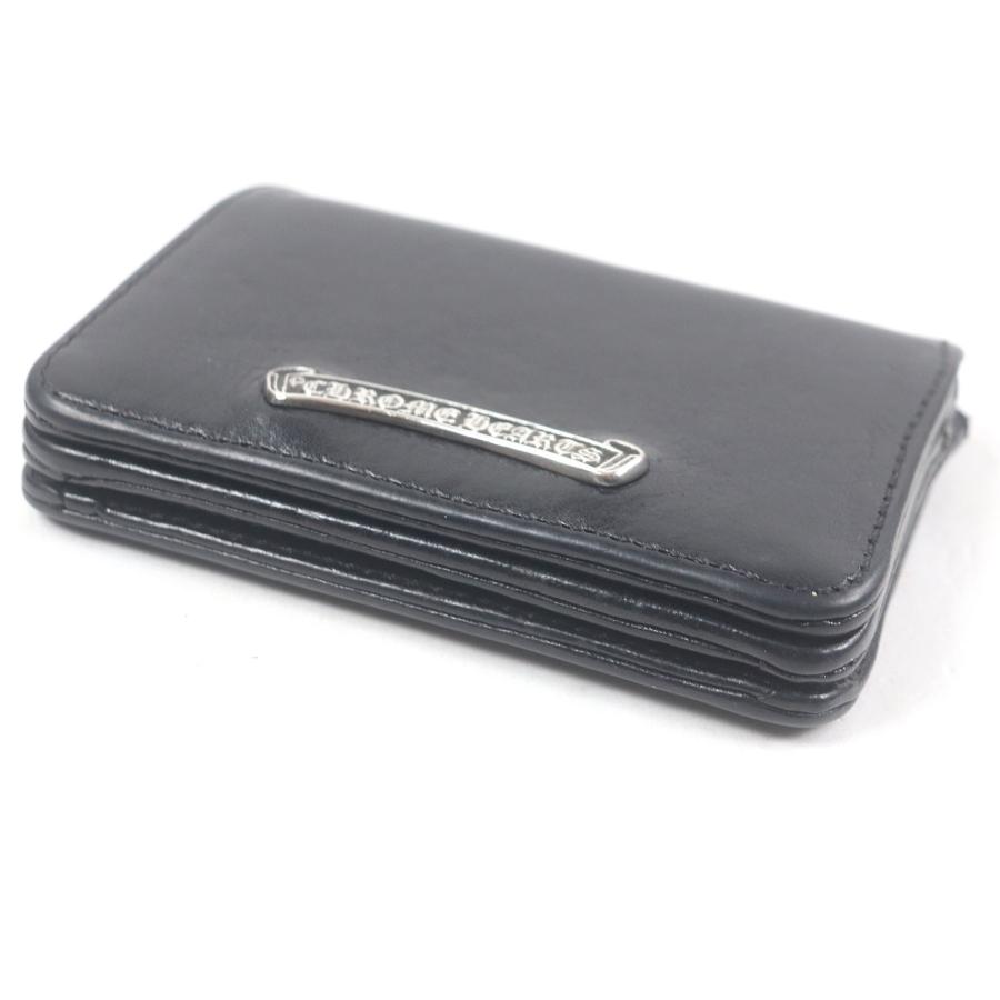良品□CHROME HEARTS クロムハーツ レザー スクロールラベル ロゴ