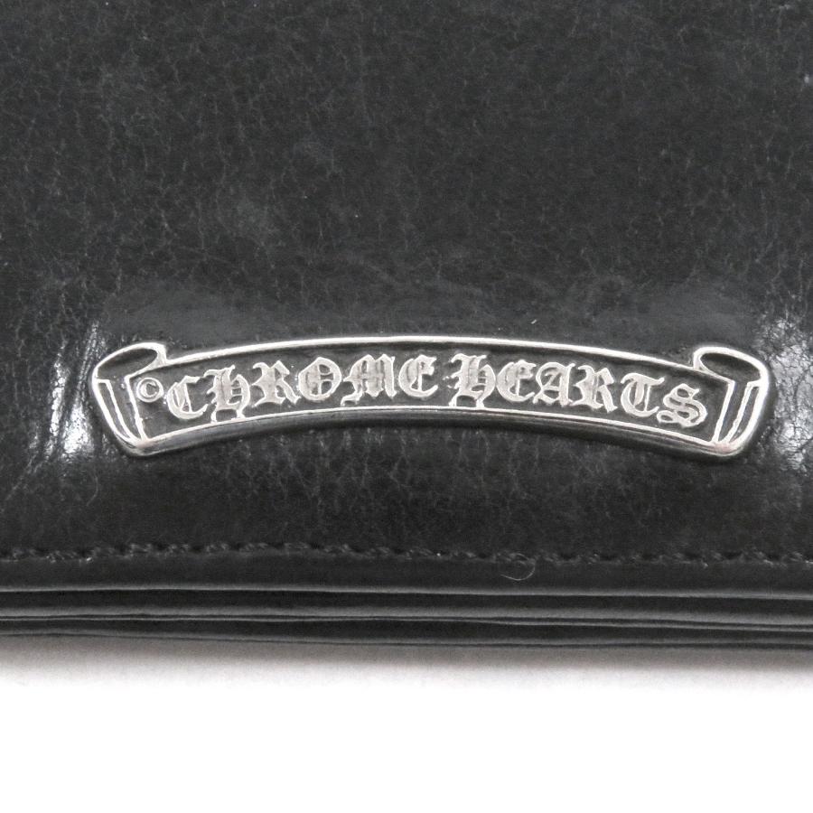 良品□CHROME HEARTS クロムハーツ レザー スクロールラベル ロゴ