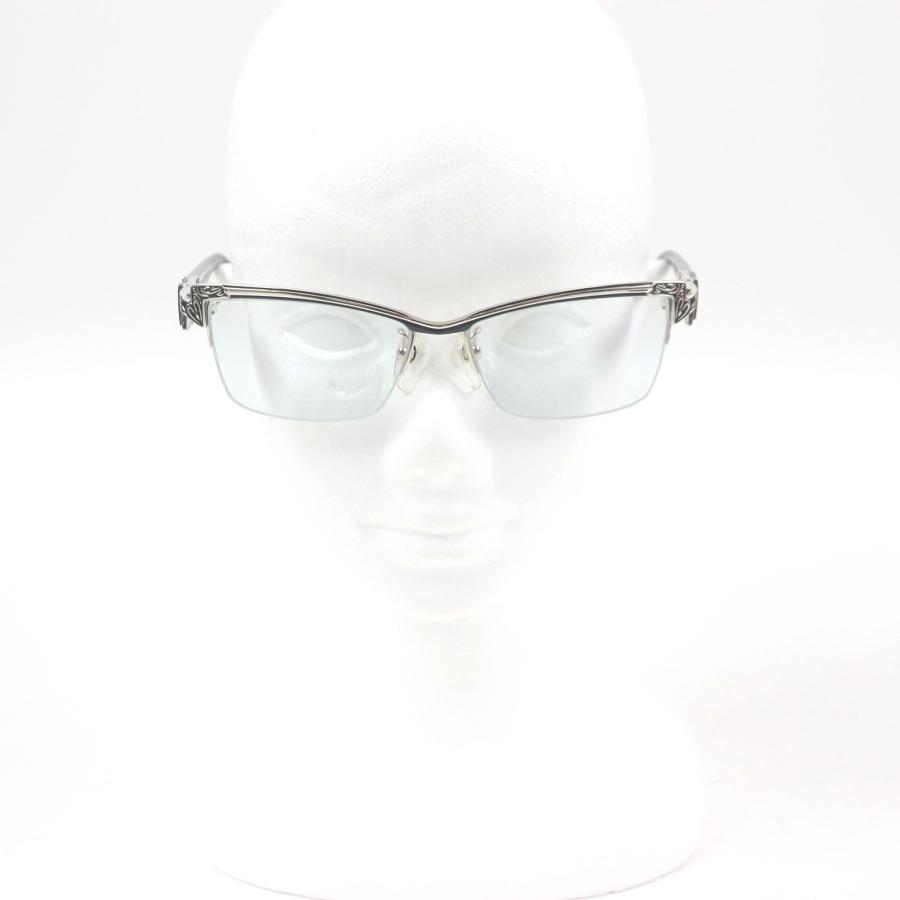 美品□A'rossby ロズビー 209252208 SV925 ハーフリム メガネ 眼鏡