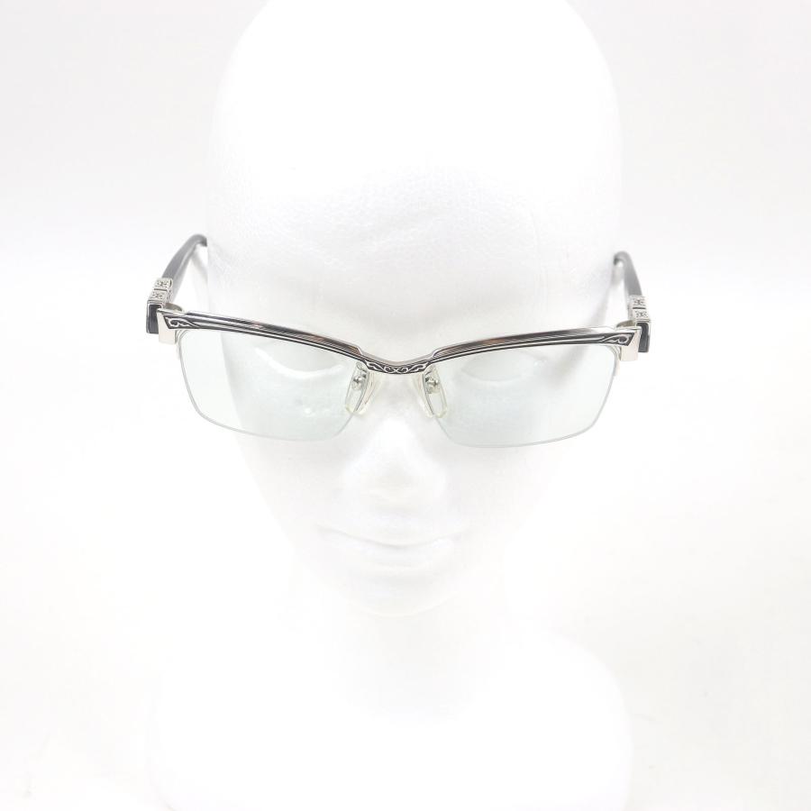 美品□A'rossby ロズビー 209252101 SV925 ハーフリム メガネ 眼鏡