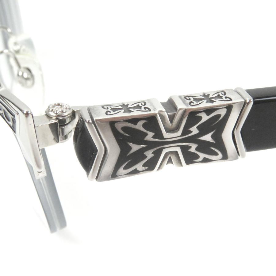 美品□A'rossby ロズビー 209252101 SV925 ハーフリム メガネ 眼鏡