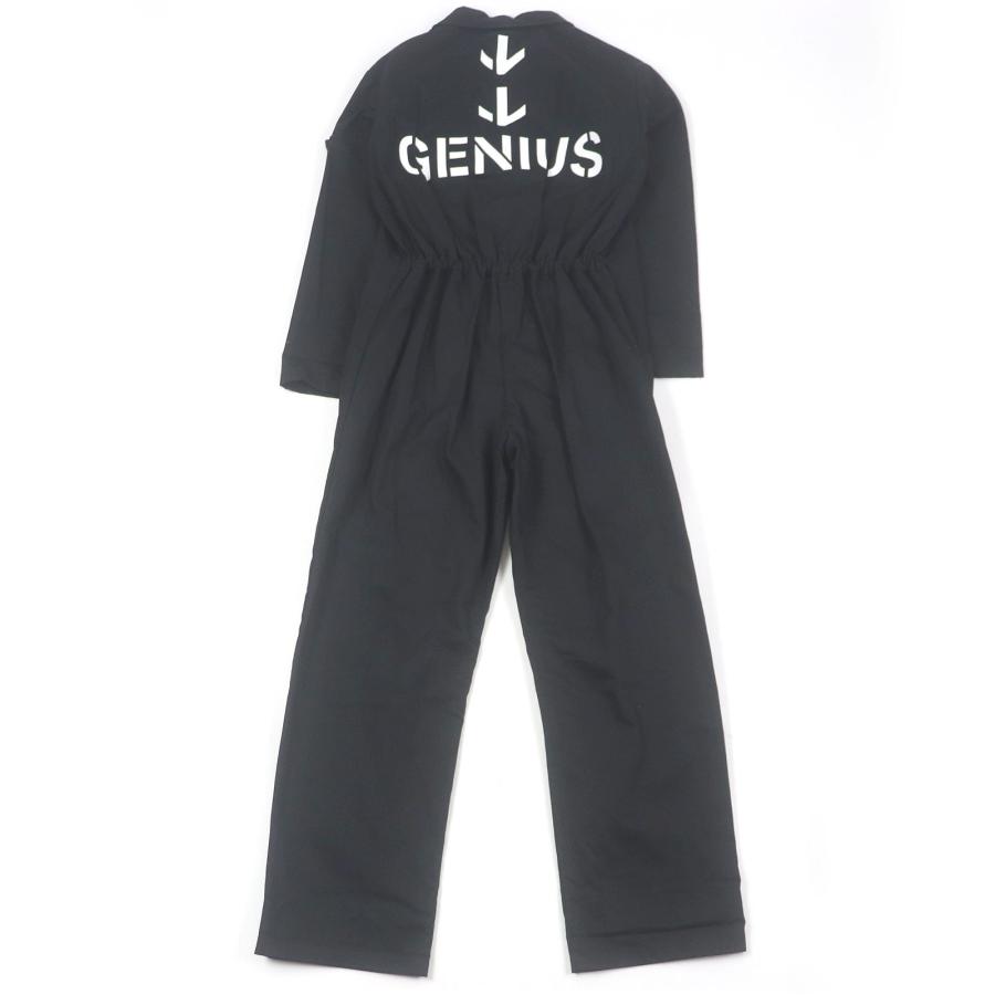 未使用品□MONCLER GENIUS モンクレール ジーニアス TUTA コットン100％ ロゴワッペン ジャンプスーツ ツナギ ブラック XS イタリア製 正規品 メンズ 未使用品□MONCLER GENIUS モンクレール ジーニアス TUTA ロゴワッペン