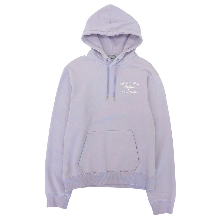 美品▲DIOR ディオール オム 23SS 293J698A0531 Atelier ロゴ刺繍 プルオーバー パーカー パープル L イタリア製 正規品 メンズ Dior HOMME 美品△DIOR ディオール オム 23SS 293J698A0531 Atelier
