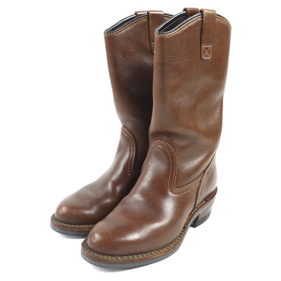 美品○WESCO ウエスコ Western Boss レザー ロゴ刻印 ウエスタンブーツ ブラウン 7 D 箱付き メンズ WESCO 美品○WESCO ウエスコ Western Boss レザー ロゴ刻印 ウエスタン