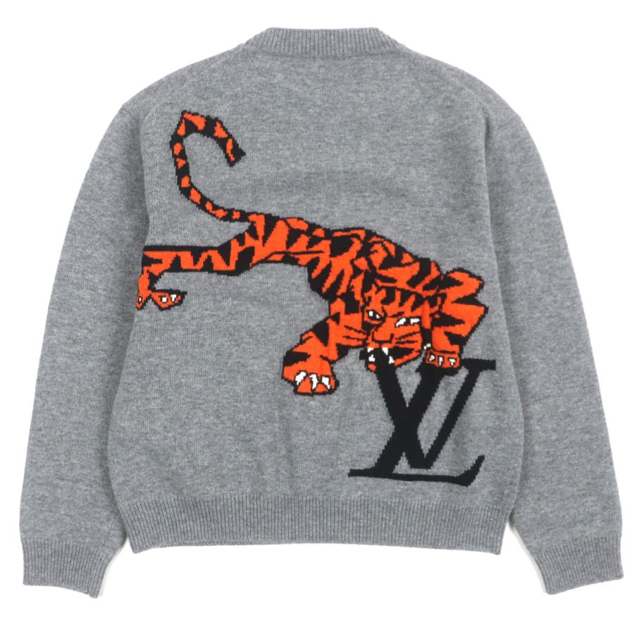 美品▼LOUIS VUITTON ルイヴィトン 22SS タイガーインタルシア ウール100% Amen Break クルーネック ニットセーター S 正規品 メンズ_2