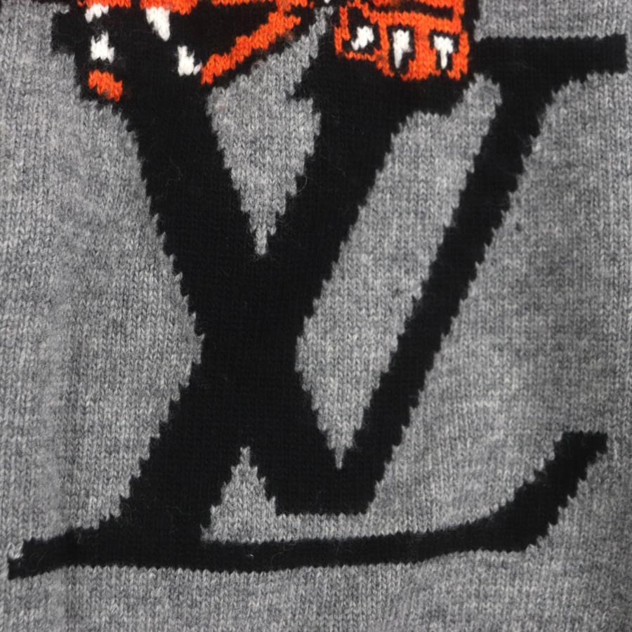 美品▼LOUIS VUITTON ルイヴィトン 22SS タイガーインタルシア ウール100% Amen Break クルーネック ニットセーター S 正規品 メンズ_4