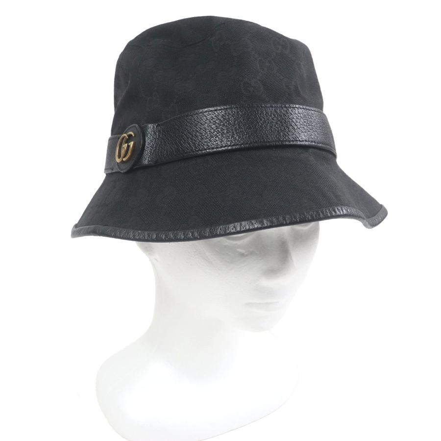 GUCCI バケットハット　ジャンボGG GUCCI(グッチ) ジャンボGGキャンバス バケットハット681256 681256