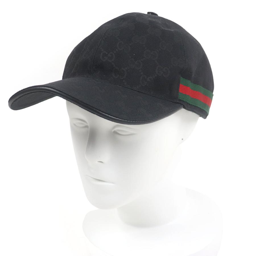 GUCCI 美品□GUCCI グッチ 200035 GGキャンバス ウェブライン