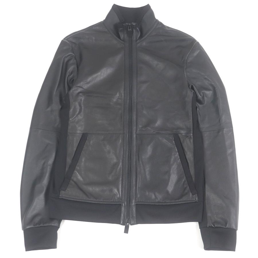【ANTIQUES'】エンポリオアルマーニ レザージャケット 羊革 EMPORIO ARMANI 極美品□EMPORIO エンポリオ アルマーニ ICON 2019年製