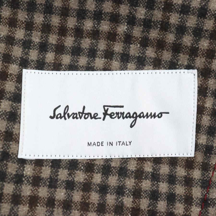 サルヴァトーレ フェラガモ ロゴ釦 テーラードジャケット 新品 極美品○Salvatore Ferragamo サルヴァトーレフェラガモ ロゴボタン