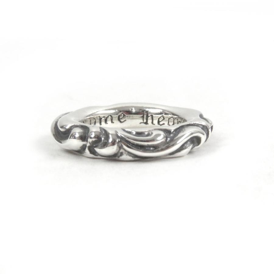クロムハーツ スクロールバンドリング 指輪　9号 シルバー 925 極美品□CHROME HEARTS クロムハーツ SCRL BAND スクロールバンド