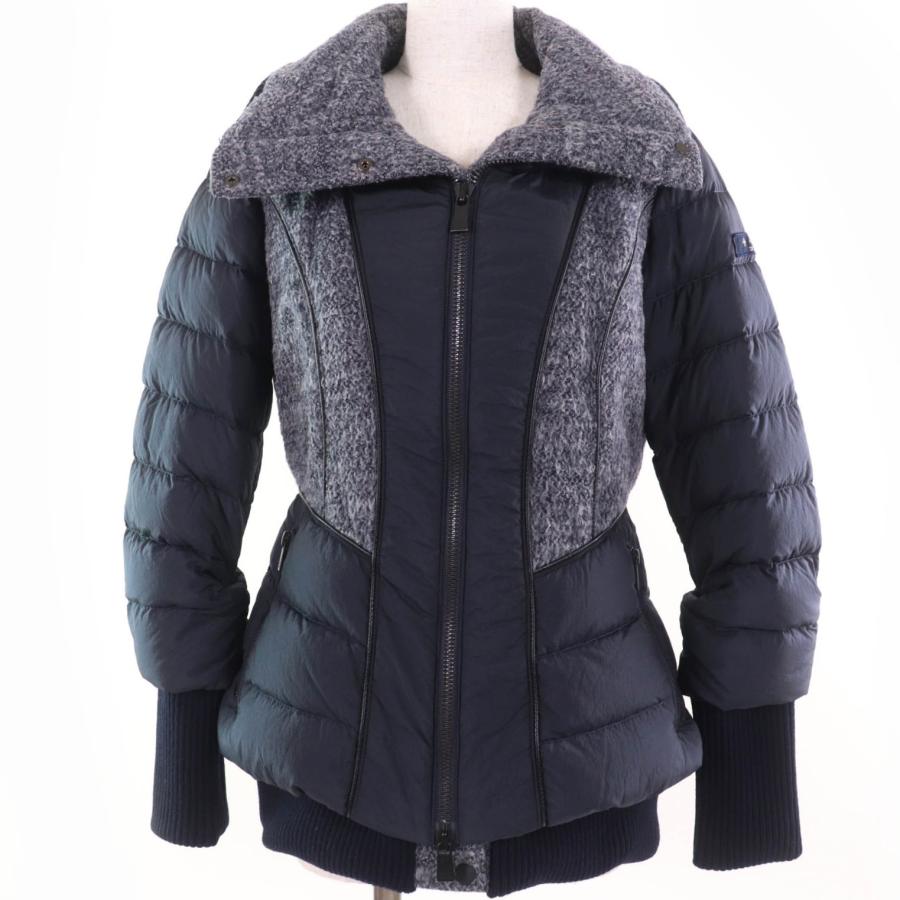 美品☆TATRAS タトラス LTL17A4106 Rライン ウール 切替デザイン ZIP UP ダウンコート ネイビー S 正規品 レディース 美品☆TATRAS タトラス LTL17A4106 Rライン ウール 切替デザイン ZIP