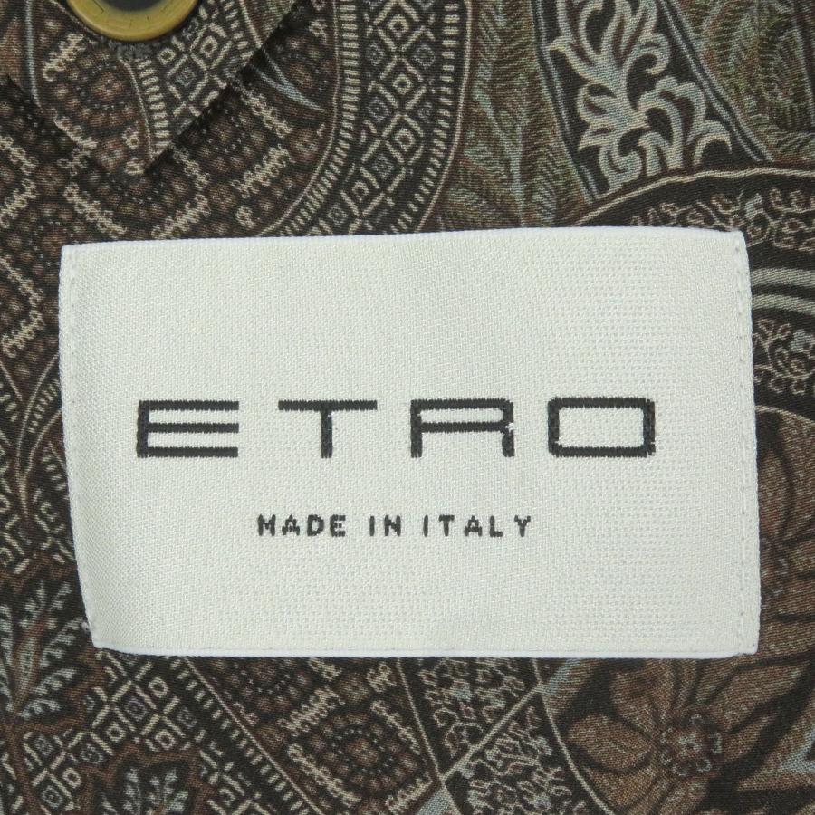 ETRO（エトロ） 未使用品□ETRO リネン混 裏シルク チェック柄 