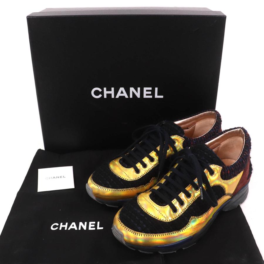 CHANEL（シャネル） 美品△CHANEL G30422 ココマーク ツイード切替 