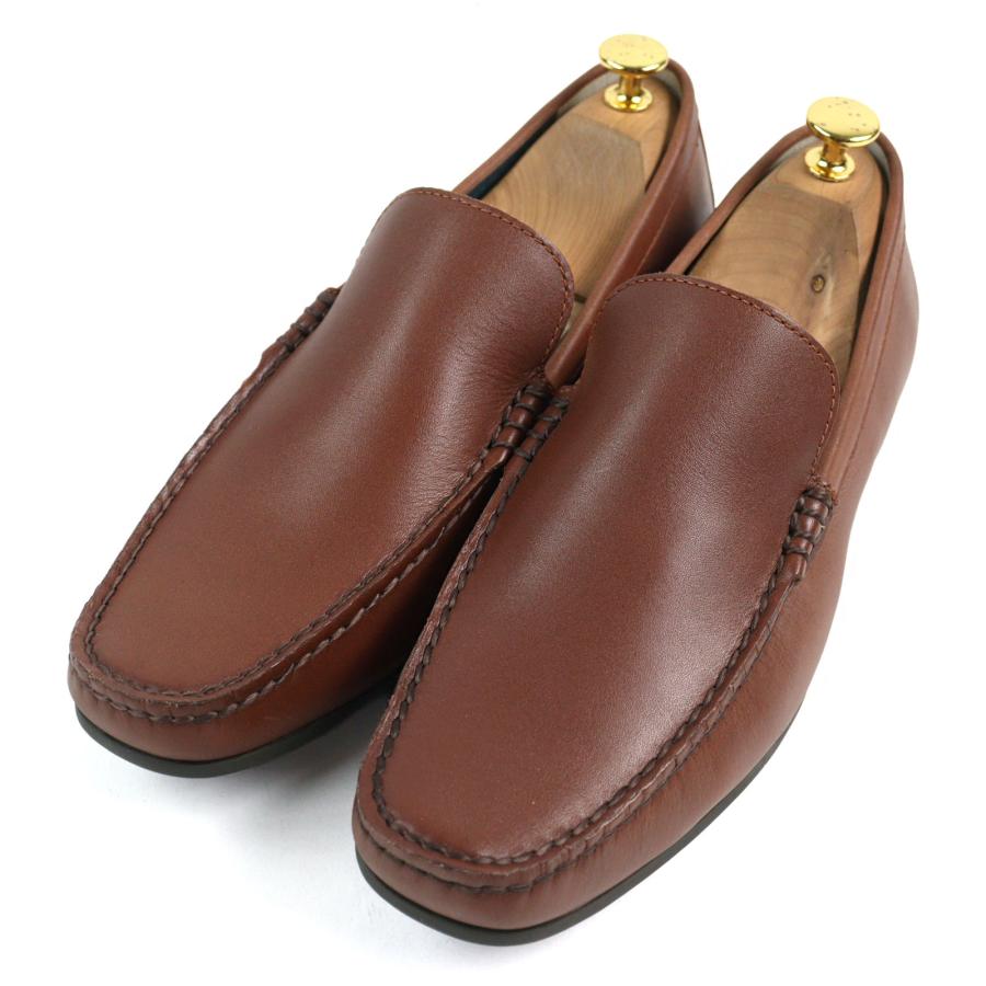 未使用品○REGAL リーガル 56HR レザー ロングノーズラスト モールドソール モカシン ローファー スリッポン 25.5 箱・保存袋付き メンズ REGAL（リーガル） 未使用品○REGAL 56HR レザー ロングノーズラスト