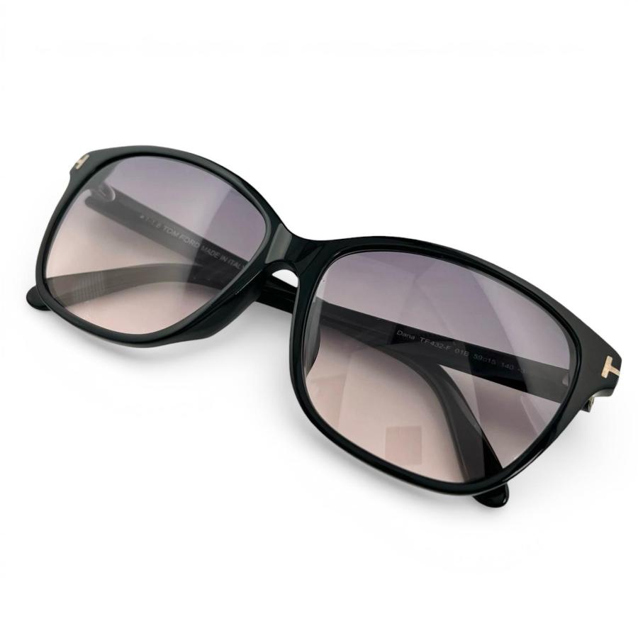 TOM FORD サングラス TF5432F 黒【美品】 極美品△TOM FORD トムフォード TF432-F Dana サングラス ブラック