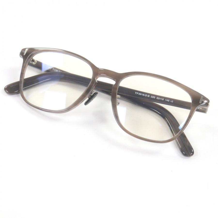 極美品□TOM FORD トムフォード TF5918-D-B ウェリントン ブルーライト 