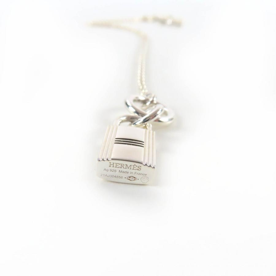 極美品☆HERMES エルメス 2021年製 AG925 アミュレット カデナ ネックレス ペンダント シルバー フランス製 重量11.4g レディース_5