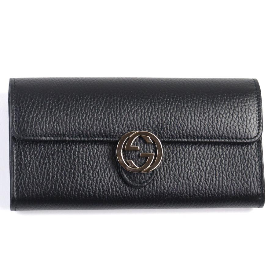 未使用品○GUCCI グッチ 615524 レザー インターロッキングG シボ加工 アコーディオン式開閉 ロングウォレット 長財布 箱・保存袋付き GUCCI（グッチ） 未使用品○GUCCI 615524 レザー インターロッキングG