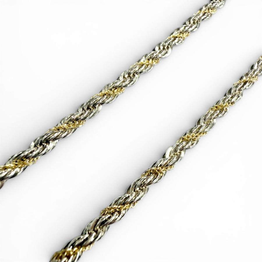 ティファニー ツイストロープ SV925×ゴールド コンビネックレス スクリュー TIFFANY&Co.（ティファニー） 美品◇TIFFANY&Co. 925 750 コンビ