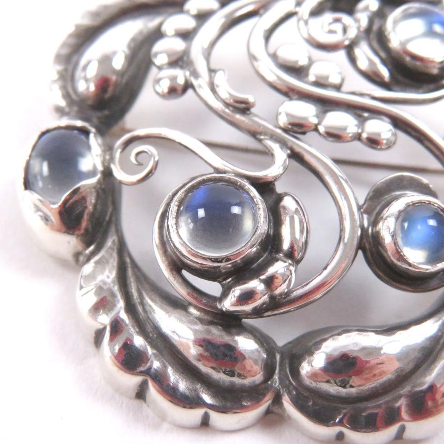 極美品□Georg Jensen ジョージジェンセン SV925 ムーンストーン 159