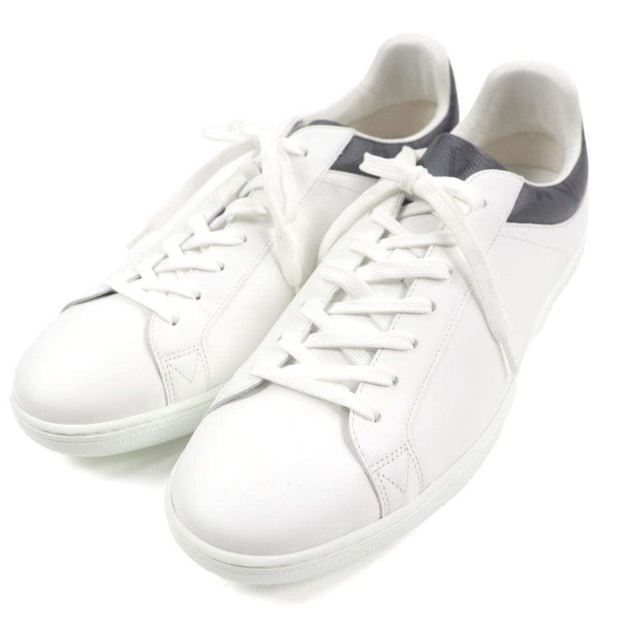 【美品】ルイヴィトン ルクセンブルグ ライン スニーカー メンズ レザー 白 LOUIS VUITTON（ルイ・ヴィトン） ルクセンブルグライン スニーカー