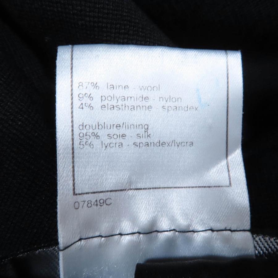 美品☆CHANEL シャネル ヴィンテージ 98A P12059V06804 ココマークボタン ギャザーデザイン コート ブラック 36 フランス製 レディースの画像