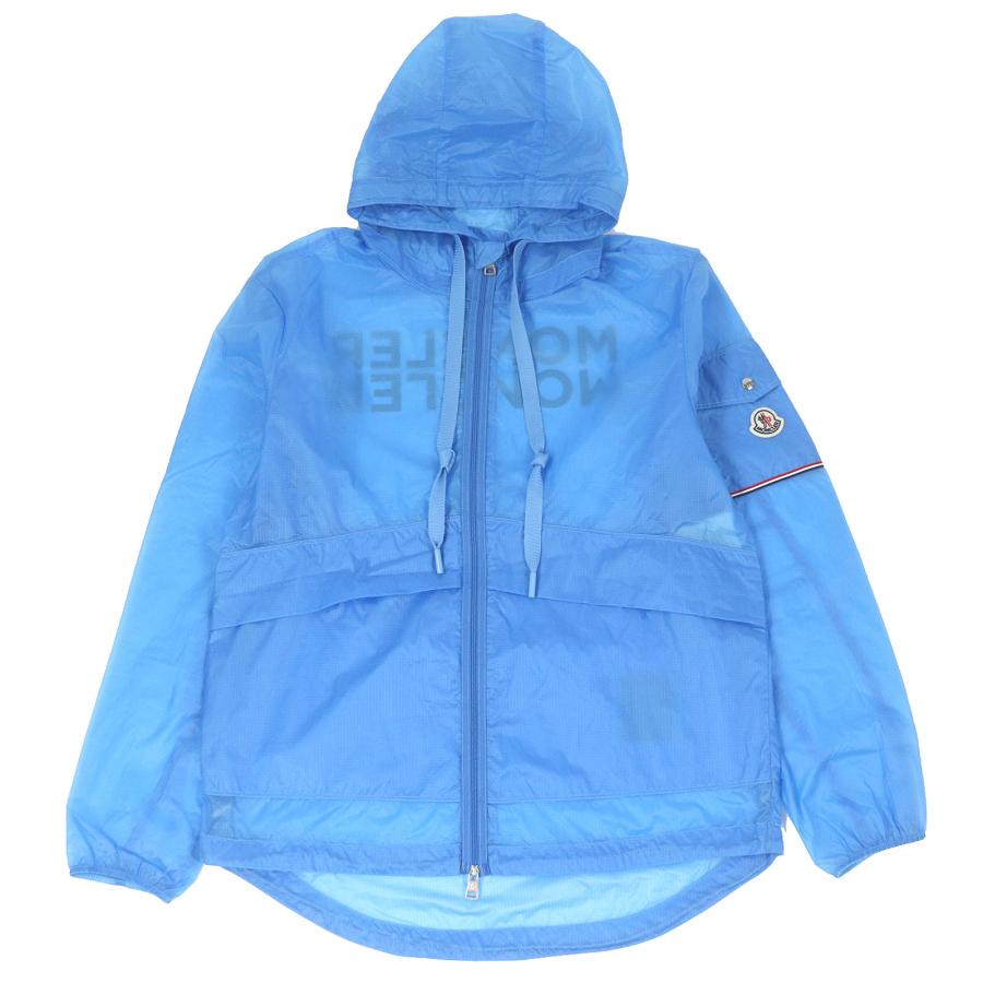 極美品□MONCLER モンクレール EBIZO GIUBBOTTO ロゴワッペン バックプリント マウンテンパーカー ナイロンジャケット ブルー 1 正規品 MONCLER（モンクレール） 極美品□MONCLER EBIZO GIUBBOTTO ロゴ