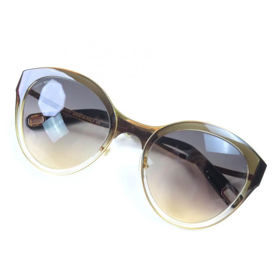 極美品◇HARRY WINSTON ハリー ウィンストン 2023年製 グラデーションレンズ メガネ サングラス ゴールド金具 53□22 140 箱・保存袋付き 極美品◇HARRY WINSTON ハリー ウィンストン 2023年製 グラデーション