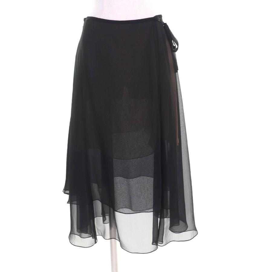 CHANEL シャネル シルク100％ ココマーク 膝丈 ベスト スカート 美品