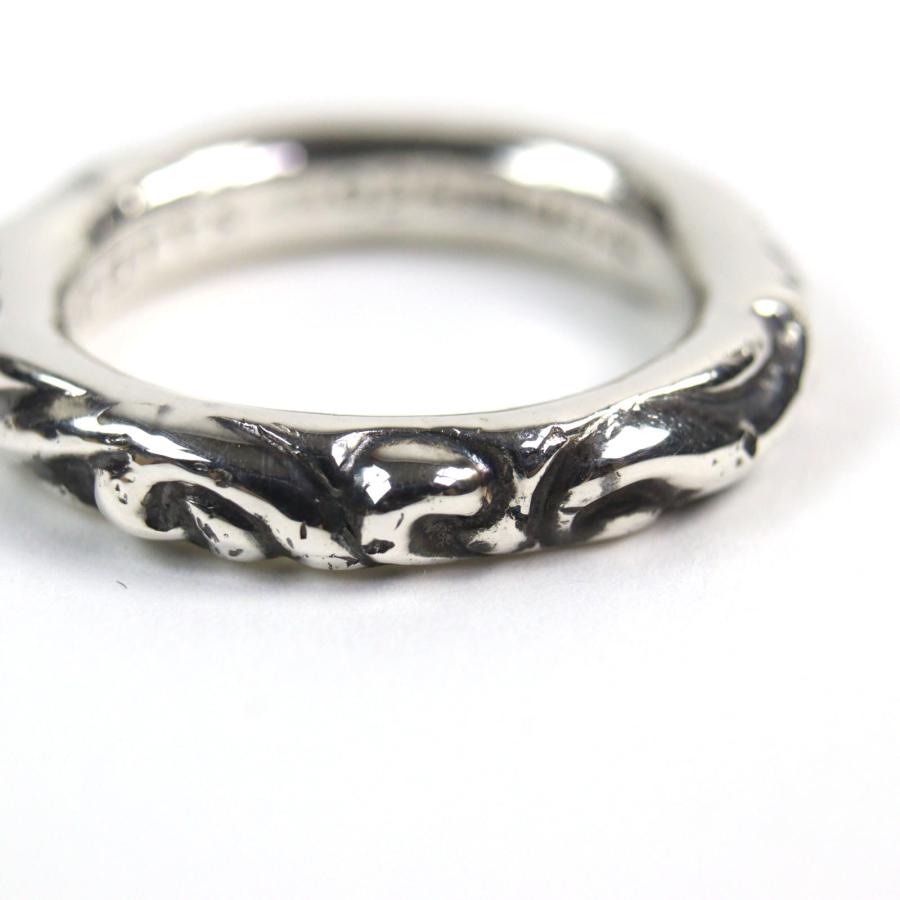 Chrome Hearts スクロールバンドシルバーリング 美品○CHROME HEARTS クロムハーツ SCRL BAND スクロールバンドリング