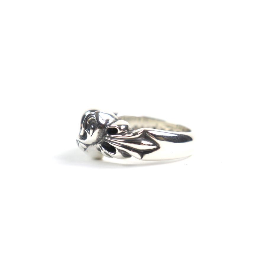極美品○CHROME HEARTS クロムハーツ フローラルクロスハートリング