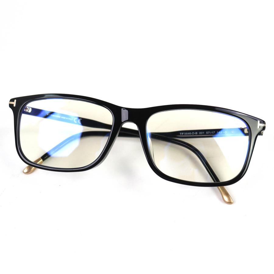 美品△TOM FORD トムフォード TF5646-DB スクエア アジアンフィット 