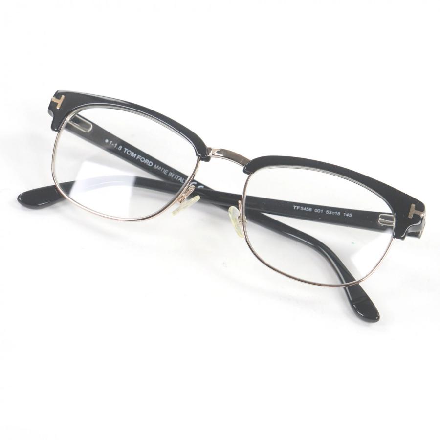 極美品□TOM FORD トムフォード TF5458 ハーフリム サーモントメガネ 