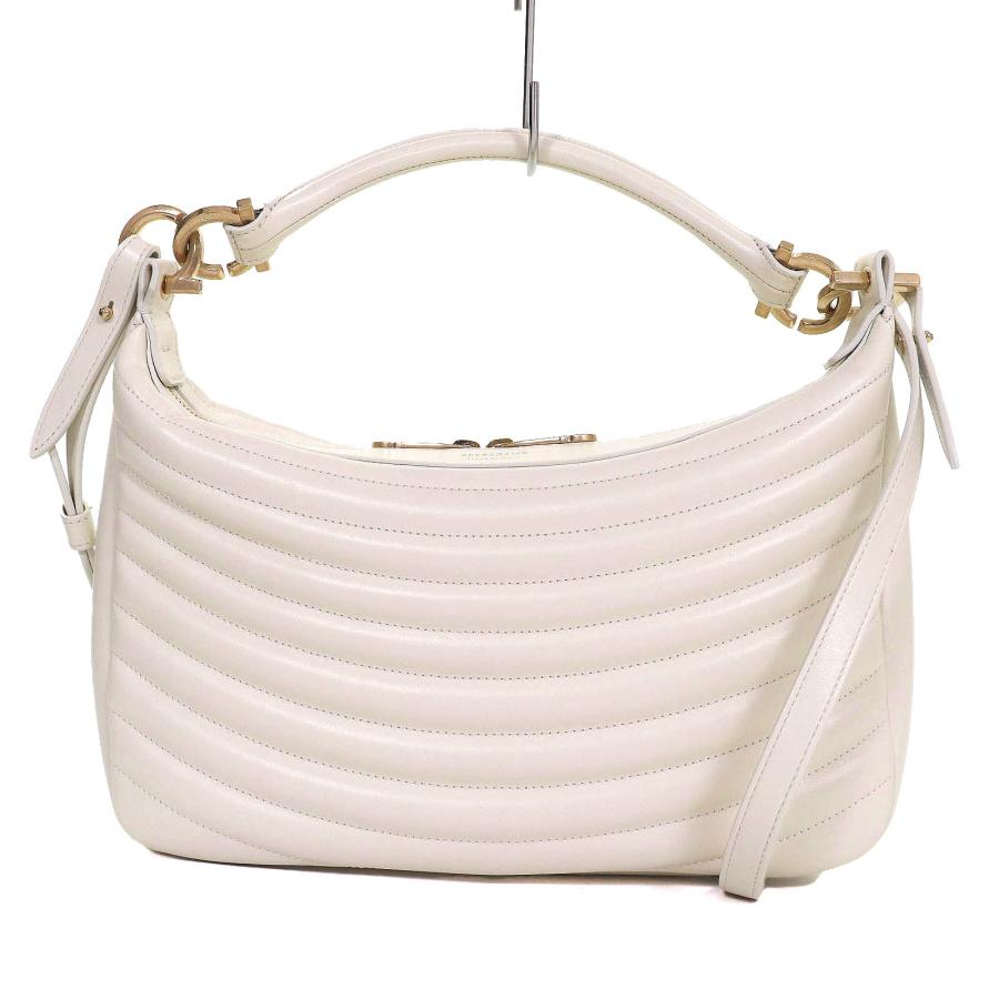 美品】フェラガモ ガンチーニ ハンドバッグ ゴールド金具 ショルダー