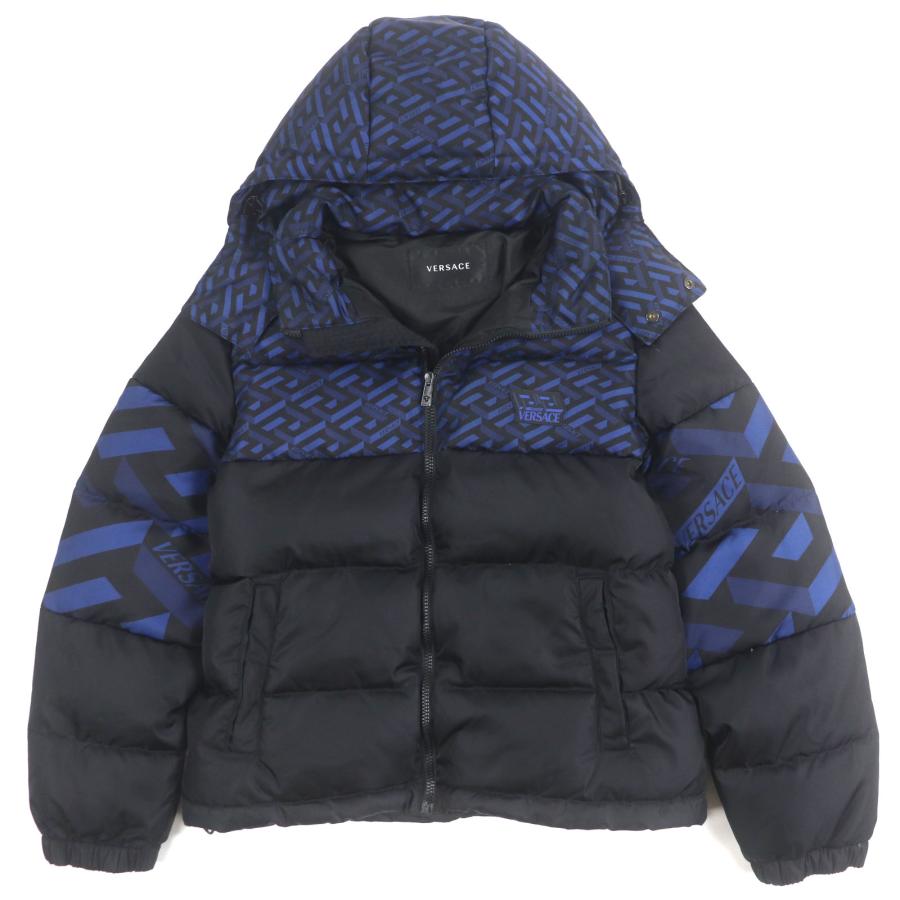 美品▽VERSACE ヴェルサーチ 2021年製 1002676 ロゴワッペン・フード