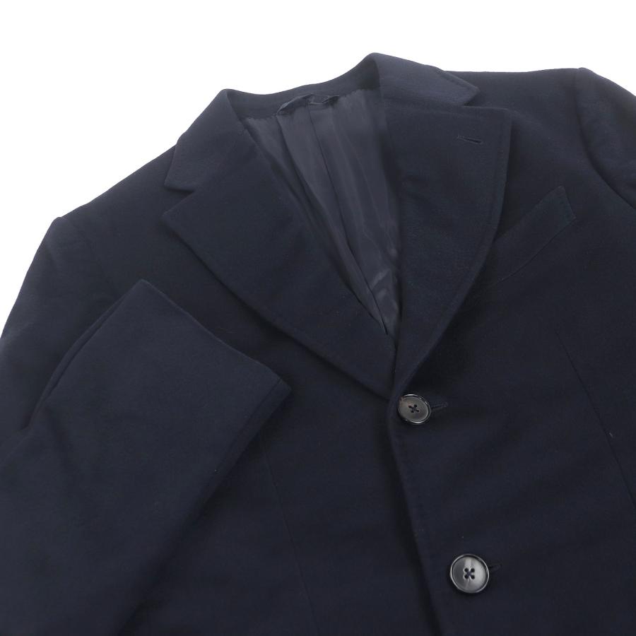 美品□Ermenegildo Zegna エルメネジルドゼニア カシミヤ100％ オーバーコート チェスターコート ネイビー 48 スイス製 正規品　メンズ_1