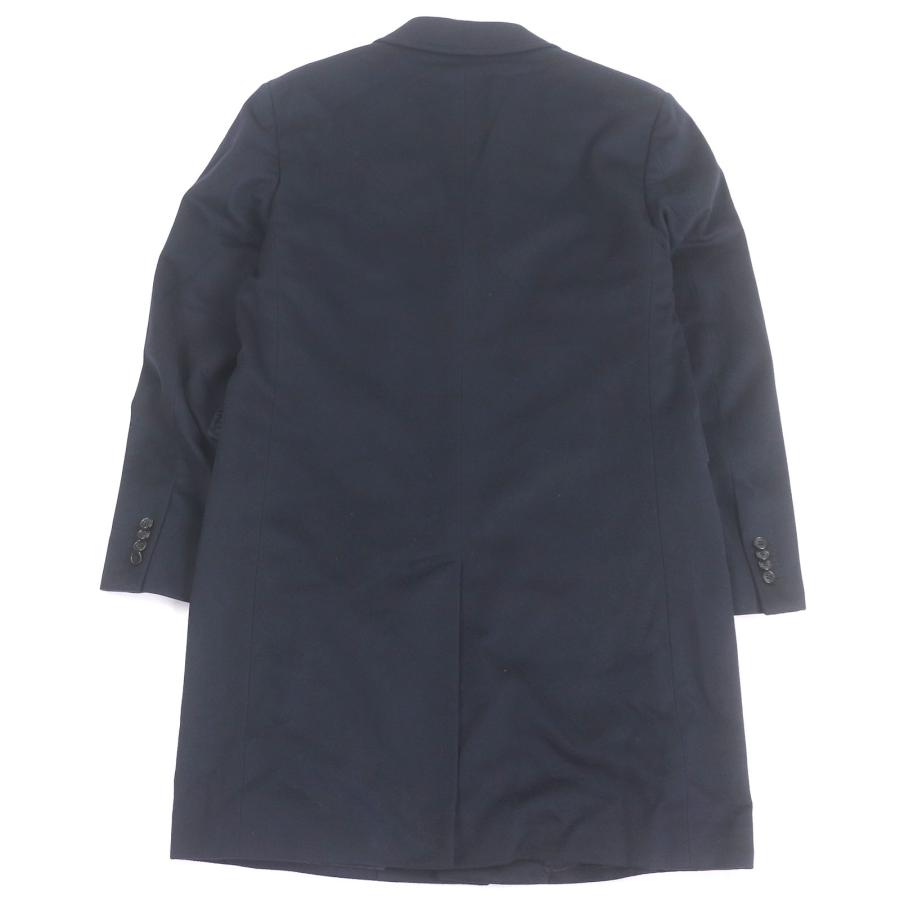 美品□Ermenegildo Zegna エルメネジルドゼニア カシミヤ100％ オーバーコート チェスターコート ネイビー 48 スイス製 正規品　メンズ_3
