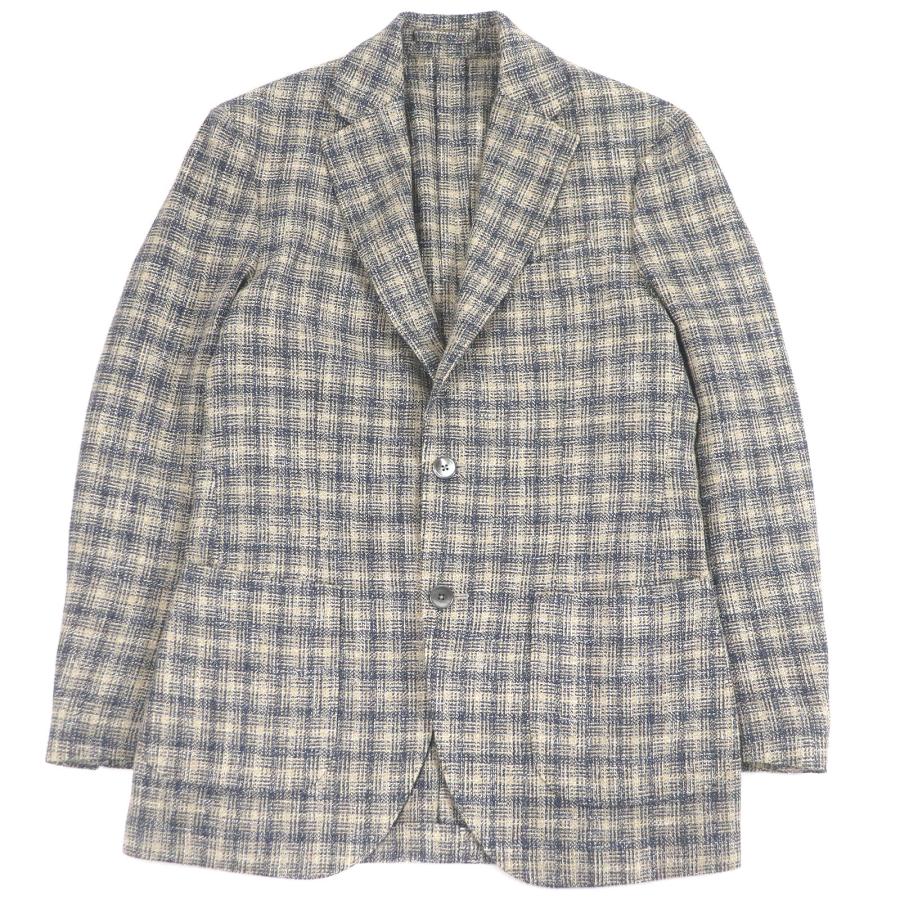 極美品✨ラルディーニ テーラードジャケット 44 ネイビー アンコン LARDINI（ラルディーニ） 極美品□LARDINI シングル アンコン