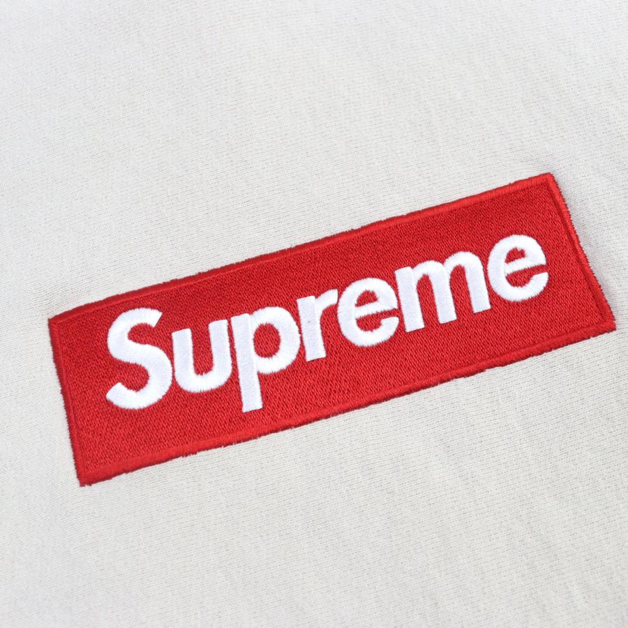美品○Supreme シュプリーム 24AW Box Logo Hooded Sweatshirt ボックスロゴ 2024刺繍 裏起毛 パーカー アイボリー S 正規品 メンズ_4