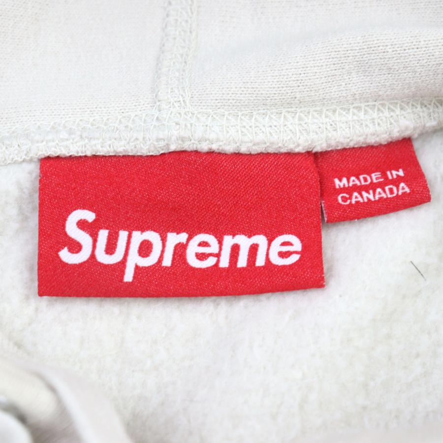 美品○Supreme シュプリーム 24AW Box Logo Hooded Sweatshirt ボックスロゴ 2024刺繍 裏起毛 パーカー アイボリー S 正規品 メンズ_6