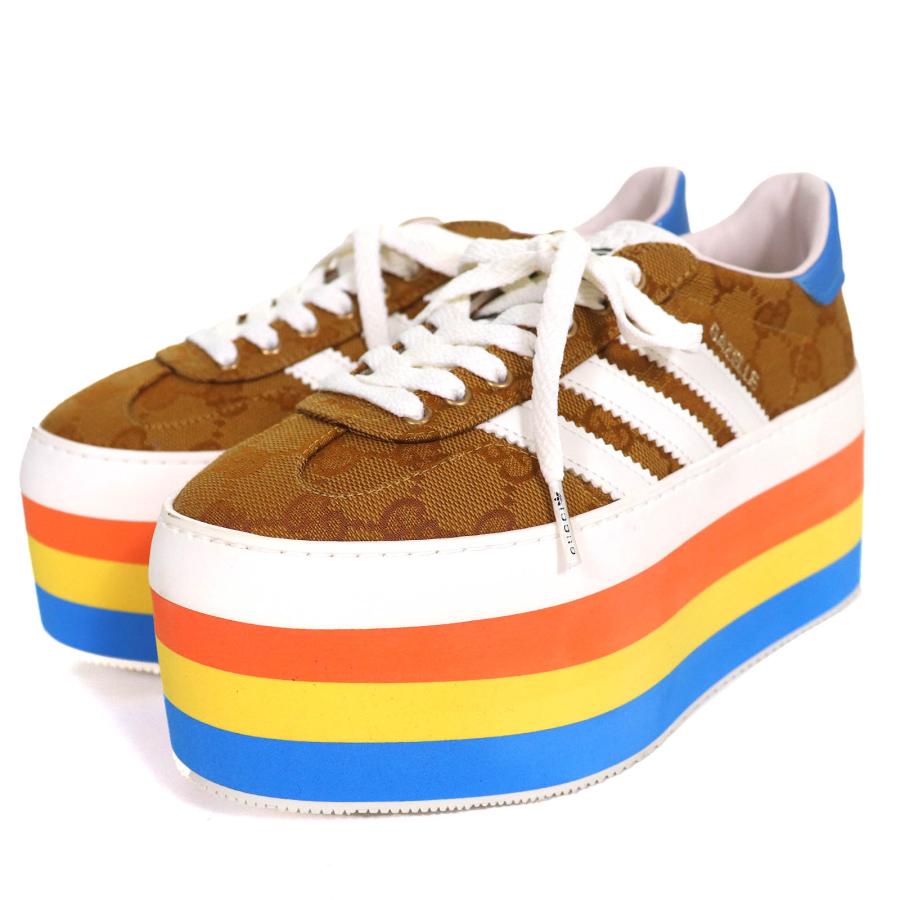 未使用品△GUCCI×adidas グッチ×アディダス 707873 GAZELLE
