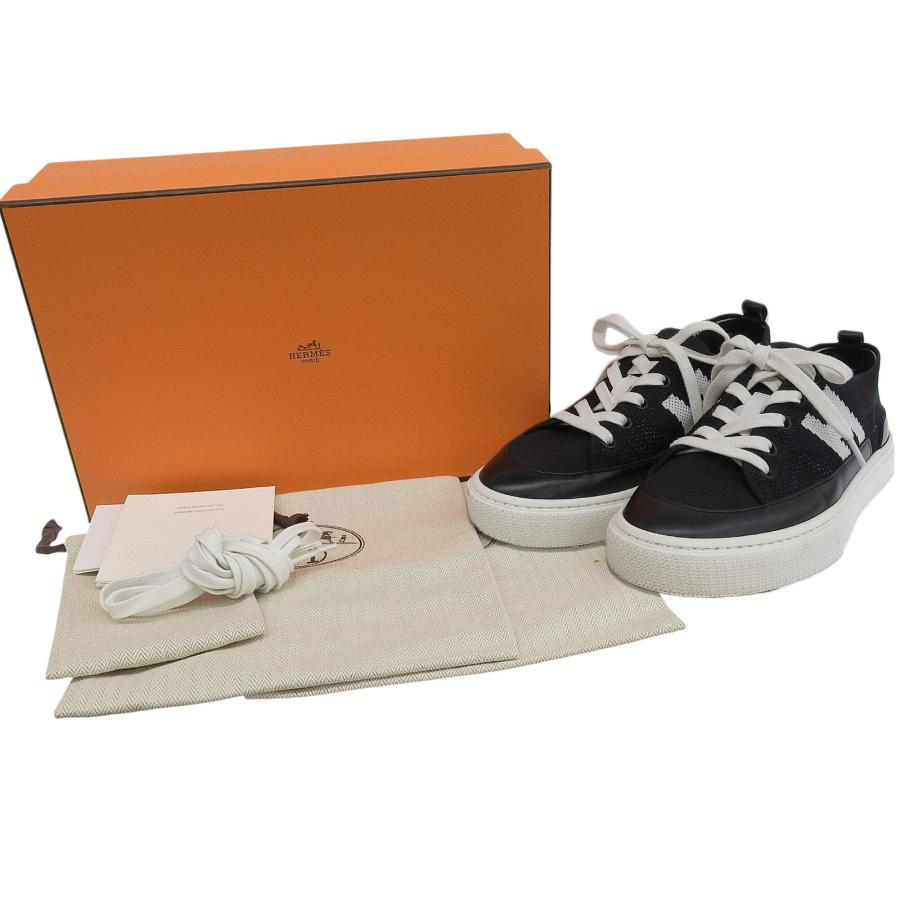 HERMES（エルメス） 美品△HERMES ディープ Hロゴデザイン レザー使い